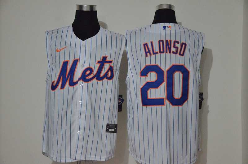 Mets 20 Pete Alonso White Nike Cool Base Sleeveless Jersey,We sell and wholesale Mets 20 Pete Alonso White Nike Cool Base Sleeveless Jersey on line form chian!